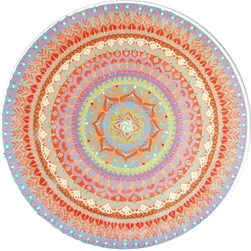 Mandala de Aire sagrado en naranja y coral