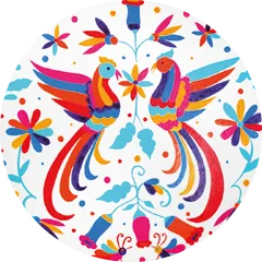 Mandala Chachalacas: dos aves de colores frente a frente