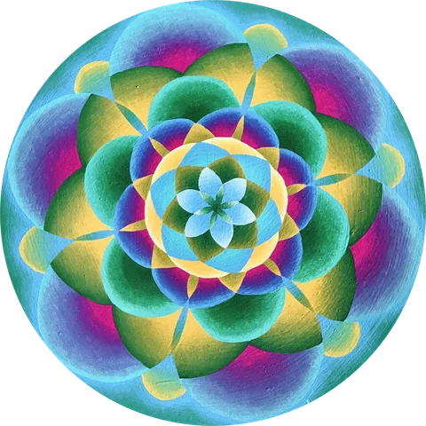 Mandala de geometría sagrada · Turquesa · el de la entrada