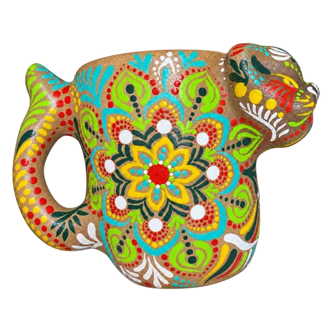 Taza de jaguar · Verde limón